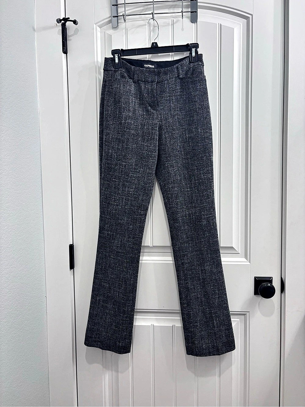 Express Columnist Barely Boot Mid Rise Pants Gray & Black Small